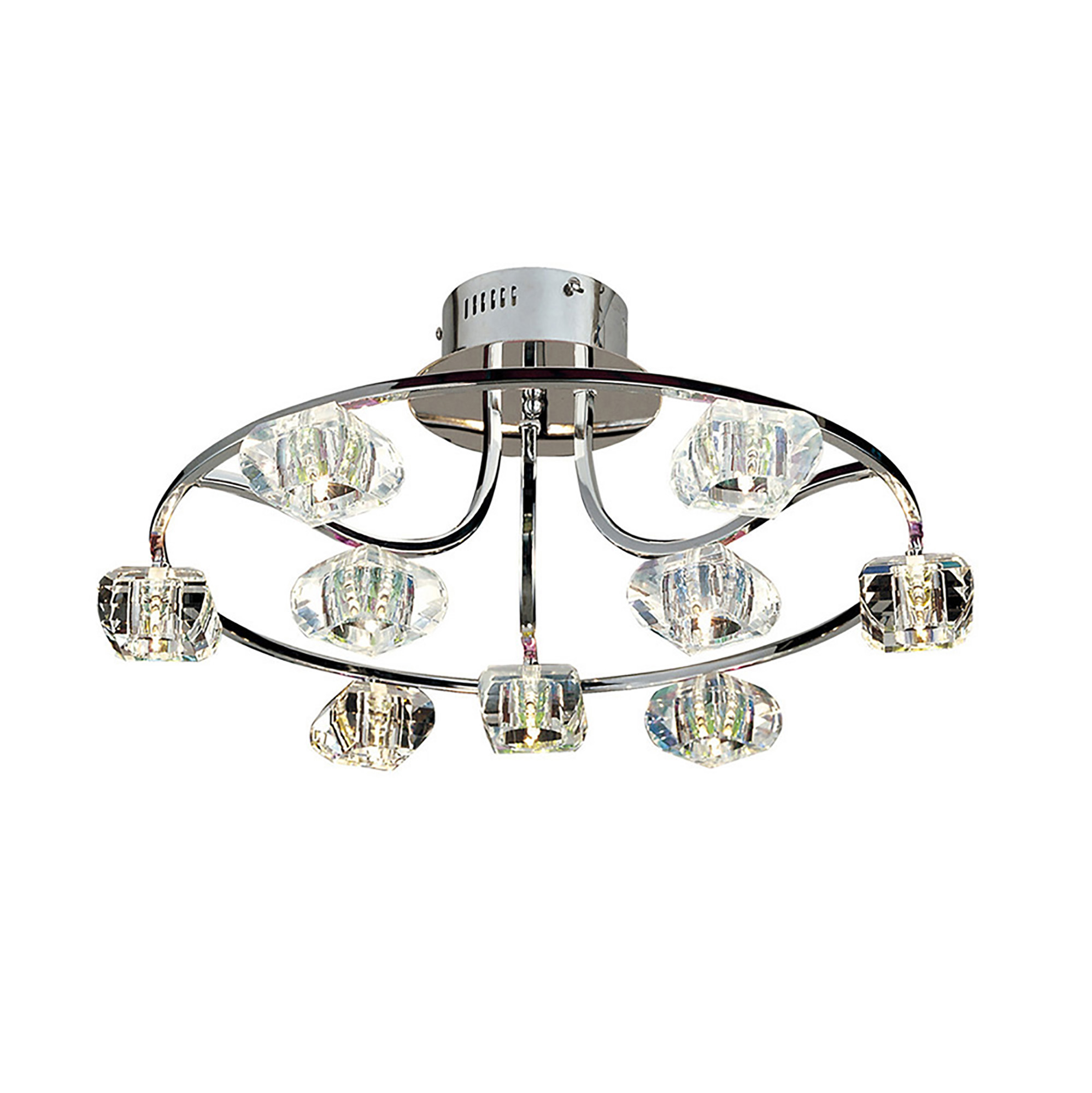 IL50356+3  Polana Crystal Semi Flush 9 Light